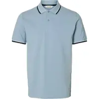 Selected Atlas Sport Slim Fit Short Sleeve Polo Bleu XL Homme