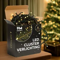 Giftmas Christmas Tree Lights - Lumières de Noël pour l'extérieur - 9M Cluster Lights - 450 Warm White LEDs - Indoor and Outdoor - Warm Atmosphere Lights