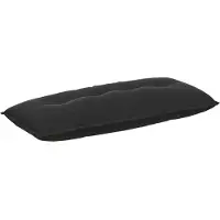 vidaXL Coussin de dossier Noir 120 x 50 cm Tissu velours côtelé