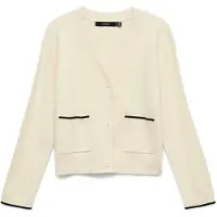 Vero Moda Cardigan 'VMGold' crème / noir