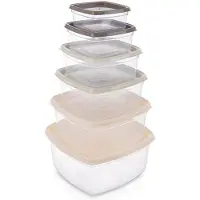 Orion | Set de récipients alimentaires - avec couvercle et joint - 6 pièces - boîte de conservation des aliments frais - résistant au lave-vaisselle - 275 ml à 3,2 L