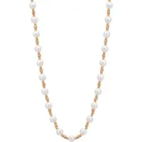 Faina Chaîne or / blanc perle
