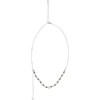 NAEMI Chaîne noir / argent / blanc perle