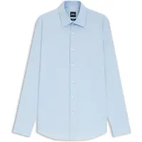 BOSS Chemise Slim en popeline de coton stretch facile à repasser