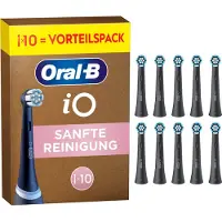 Oral-B Brosses à dents iO 10 pièces noir Nettoyage doux, 10 pièces