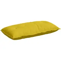 vidaXL Coussin de dossier jaune 100 x 50 cm en velours côtelé