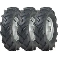 Parnells 4.80/4.00-8 Open Centre Wheel Cleated Rotovator Rim 25mm Ball Bearing (Set of 3)