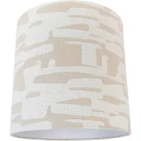 QAZQA Abat-jour en tissu blanc avec rayures beiges 40/40/40