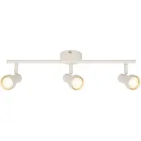 Briloner Plafonnier orientable 47,5cm douille GU10 max. 9W 3 lampes blanc antique - Spot plafond salon couloir cuisine bureau