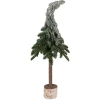 Clayre & Eef Mini-sapin de Noël artificiel Ø 30x90 cm Vert Plastique