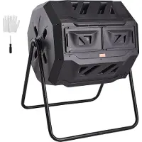 Vevor Bac à Compost Rotatif - VEVOR - Composteur de Jardin Rotatif Bac à Compost 162,7 L Double Chambre Déchets