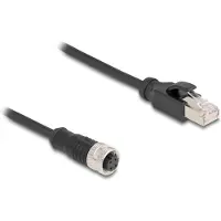 DeLOCK 60072 M12 Adapterkabel D-kodiert 4 Pin BU zu RJ45,ST 50 cm