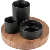 D & D Plateau mangeoires 3 niveaux IGGY, 27x27x19cm, 240-500-800ml (24 cl)