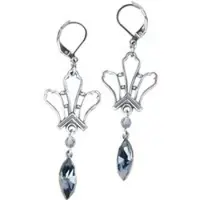 KRIKOR Boucles d'oreilles Gothic de - Mitternachtsblüte - pour Femme - couleur argent - Taille Standard
