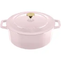 Moa Casserole en fonte - 7,2L - Pour toutes les sources de chaleur y compris l'induction - Avec couvercle - Ø 30cm - Revêtement antiadhésif - Lilas