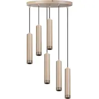 Expo Lampe suspendue couleur sable Miller Sand 6 lumières