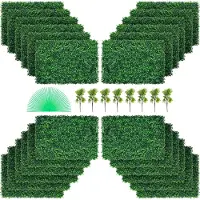 Vevor 24pcs Mur Végétal Artificiel -VEVOR - Muraux de Haie de Buis UV 60x40 cm