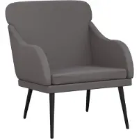 vidaXL Fauteuil Gris 63x76x80 cm Similicuir