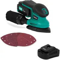 Vonroc Ponceuse delta multifonction sans fil 20V | 1 batterie 4.0Ah et chargeur incl.