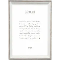 Deknudt Frames Deknudt S68VG2 : Cadre photo, blanc, marron-bordure grise, dimensions 30x45 cm