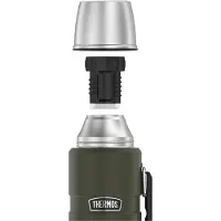 Thermos Flask With Cup Holder Thermal Bottle 470ml Vert