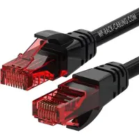 Wp Europe WP WPC-PAT-6U002BL Câble réseau noir, rouge 0,5 m Cat6 U/UTP (UTP)