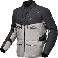 Modeka Veste textile Atlaz Gris clair / Noir M
