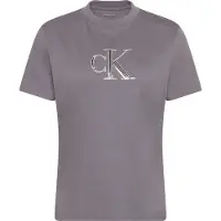Calvin Klein Jeans Sequin Short Sleeve T-shirt Violet M Femme