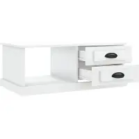 vidaXL Table basse blanche 90x50x35 cm Bois composite