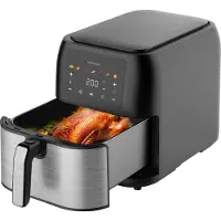 Inventum GF801HLDB, Friteuse, Argent, Noir