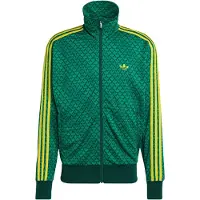 Adidas Veste de survêtement 'Firebird' jaune / émeraude / vert foncé