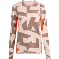 Adidas T-shirt fonctionnel 'Multi Synthetic Base Layer' marron / orange / rosé / blanc