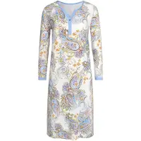 Goldenbay Chemise de nuit 'Classic' bleu clair / jaune / orange / blanc