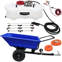 T-Mech Remorque ATV Chariot Jardin Pulvéristeur Pour Quad 60L Maxblast 12V Roues Tout-Terrain
