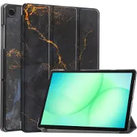 IMoshion Coque tablette Design Trifold pour Samsung Galaxy Tab A11 Plus - Black Marble