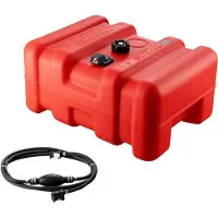 Vevor Réservoir de Carburant Marin 55 L Réservoir Essence Bateau avec Tuyau de Carburant 3 m
