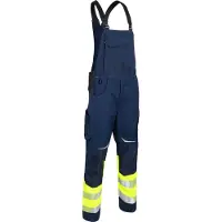 Kübler Latzhose REFLECTIQ Klasse 1 warngelb/dunkelblau Form 3208 Grösse 56