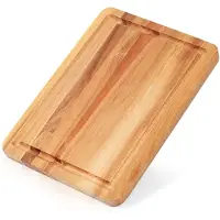 Excellent Housewares Deska do krojenia Deska do krojenia drewniana WOOD, 20 x 28,2 x 1,6 cm, Planche à découper, Marron