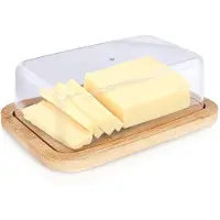 Huismerk Beurrier - Excellent Houseware - 19 X 12 Cm - Bambou - Non Compatible Lave-Vaisselle