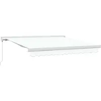 vidaXL Store rétractable Blanc 300 x 250 cm Tissu et métal