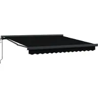 vidaXL Store noir 300 x 250 x 165 cm Polyester et aluminium