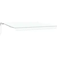 vidaXL Store à rallonge blanc 400 x 300 cm en tissu et aluminium