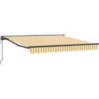 vidaXL Cadre de store jaune et blanc 350 x 250 cm