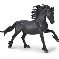 Collecta - Joueuse « Jument frisonne » à l'échelle 1:12, peinte à la main, style réaliste
