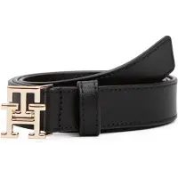 Tommy Hilfiger Ceinture 'TH Monogram Plaque Buckle' noir