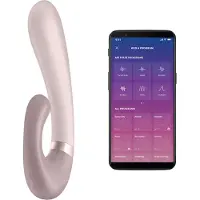 Satisfyer HEAT WAVE vibromasseur muni d’un stimulateur clitoridien Mauve 19,8 cm