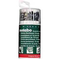 Metabo 627190000 18-Par Partie De Forage Set - Bois / Métal / Pierre Dans La Boîte - 3-10 Mm