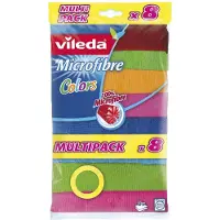 Vileda Chiffon tout usage en microfibres, Ustensiles de nettoyage, Multicolore