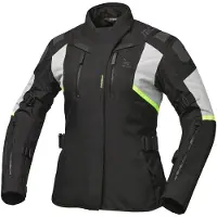 Modeka Veste textile de moto pour femme Striker III, noir/gris clair, 40