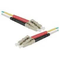Exertis Connect Lc-upc/lc-upc Duplex Hd Multi Om3 50/125 Fiber Patch Cable Aqua Blue